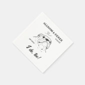 カスタム文字私も犬ブルドッグの結婚昼寝 スタンダードカクテルナプキン (角)