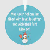 カスタム文字脱墨雪だるま オーナメント (裏面)