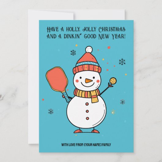 カスタム文字脱墨雪だるま シーズンカード (正面)