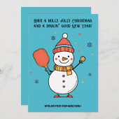 カスタム文字脱墨雪だるま シーズンカード (正面/裏面)