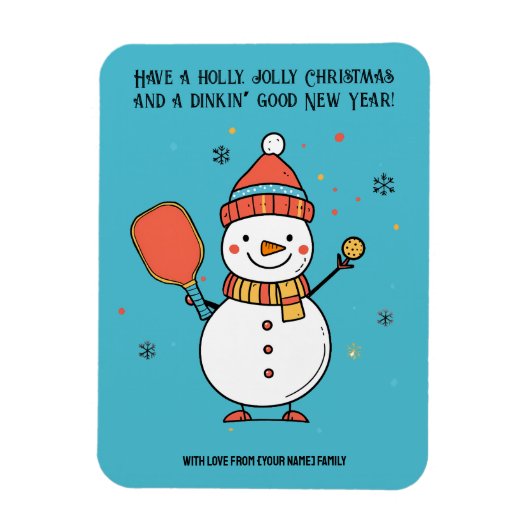 カスタム文字脱墨雪だるま マグネット (縦)