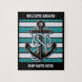 カスタム文字航海のいかり ジグソーパズル (縦)