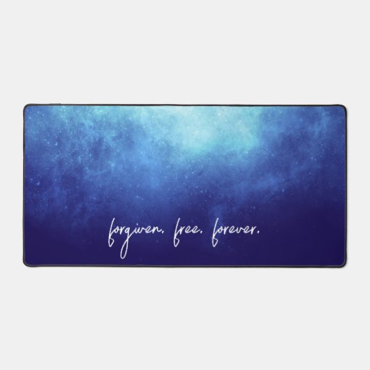 カスタム文字許されたクリスチクールアモダンン デスクマット (正面)