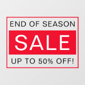 カスタム文字販売終了サイン窓の貼り ウィンドウサイン (シート)