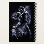 カスタム文字踊りカップル ノートブック (裏面)