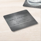 カスタム文字金フェイク属 スクエアペーパーコースター (アングル)