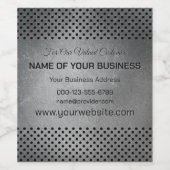 カスタム文字金フェイク属 ワインラベル (シングルラベル)