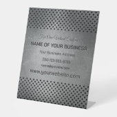 カスタム文字金フェイク属 台座サイン (正面)