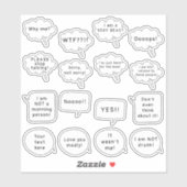 カスタム文字音声およびバ考えブルスクラップブック作り シール (シート)