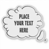 カスタム文字音声バブル シール (正面)