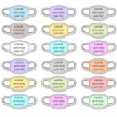 カスタム文字顔マスク形状 シール (正面)