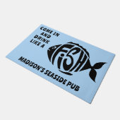 カスタム文字魚 ドアマット (アングル)