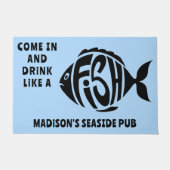 カスタム文字魚 ドアマット (正面)