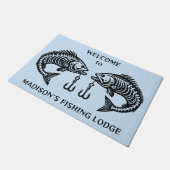 カスタム文字魚 ドアマット (アングル)