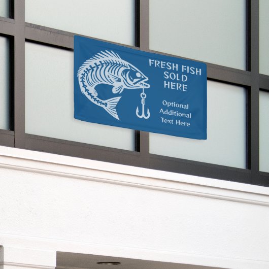 カスタム文字魚 横断幕 (ビルの外側)