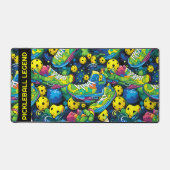 カスタム文字黄色い漬けサイケデリック玉 デスクマット (正面)