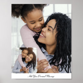 カスタム文字2フォトコラージュ付きパーソナライズされた ポスター