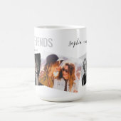 カスタム文字3フォ最高のトフレンズコラージュ コーヒーマグカップ (中央)