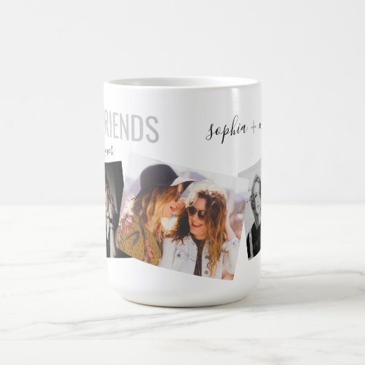 カスタム文字3フォ最高のトフレンズコラージュ コーヒーマグカップ (中央)