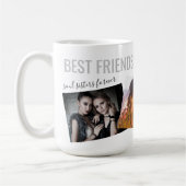 カスタム文字3フォ最高のトフレンズコラージュ コーヒーマグカップ (左)