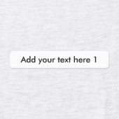 カスタム文字4オプション違うファブリック衣類 ラベル (デザイン1)