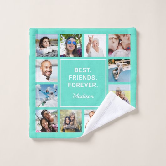 カスタム文字&あなたの写真洗い布 ウォッシュタオル (ウォッシュタオル)