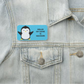 カスタム文字&カラーかわいいペンギンの名前タグ 名札 (インサイチュ)