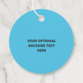 カスタム文字&カラーかわいいペンギンメッセージカード フェイバータグ (裏面)