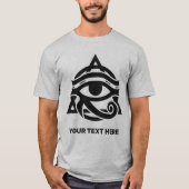 カスタム文字&カラーアイオブホルス Tシャツ (正面)