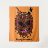 カスタム文字&カラーアイスクリームスカルタペストリー タペストリー (正面)