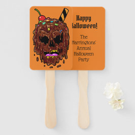 カスタム文字&カラーアイスクリームスカルファンセット ハンドファン