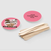 カスタム文字&カラーアイスクリームラバーファンセット ハンドファン (組立なし)