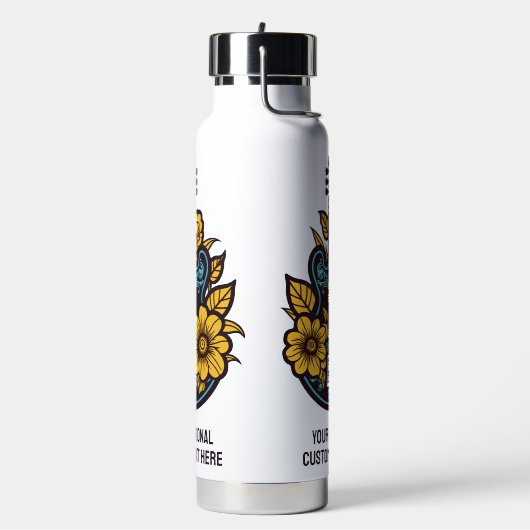 カスタム文字&カラーウクレレ ウォーターボトル (左面)