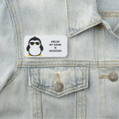 カスタム文字&カラーキュートペンギン名札 名札 (インサイチュ)