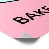 カスタム文字&カラーケーキイラストレーションポスター ポスター (角)