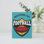 カスタム文字&カラーサッカーのロゴはがき ポストカード (スタンド正面)