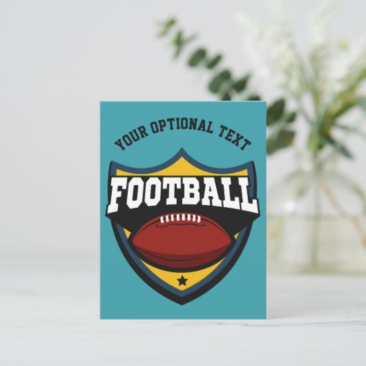 カスタム文字&カラーサッカーのロゴはがき ポストカード (スタンド正面)