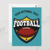 カスタム文字&カラーサッカーのロゴはがき ポストカード (正面/裏面)