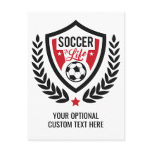 カスタム文字&カラーサッカーロゴはがき