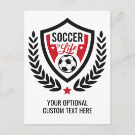 カスタム文字&カラーサッカーロゴはがき ポストカード