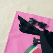 カスタム文字&カラートゥーカンイラストレーションビーチトーウェ ビーチタオル (インサイチュ)