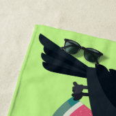 カスタム文字&カラートゥーカンイラストレーションビーチトーウェ ビーチタオル (インサイチュ)