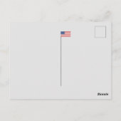 カスタム文字/カラートランプ'24フォトレッドホワイト&ブルー ポストカード (裏面)