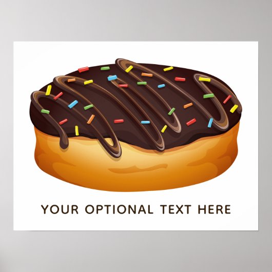 カスタム文字&カラードーナッツポスター ポスター (正面)