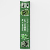 カスタム文字&カラーハロウィーンクリーズバナー 横断幕 (縦)