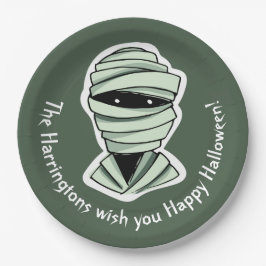 カスタム文字&カラーハロウィーンクリーチャー2/4 ペーパープレート