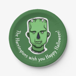 カスタム文字&カラーハロウィーンクリーチャー3/4 ペーパープレート