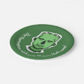 カスタム文字&カラーハロウィーンクリーチャー3/4 ペーパープレート (アングル)