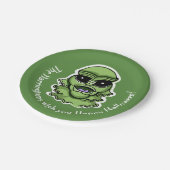 カスタム文字&カラーハロウィーンクリーチャー4/4 ペーパープレート (アングル)