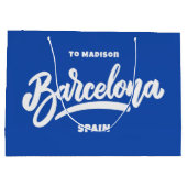 カスタム文字&カラーバルセロナ ラージペーパーバッグ (裏面)